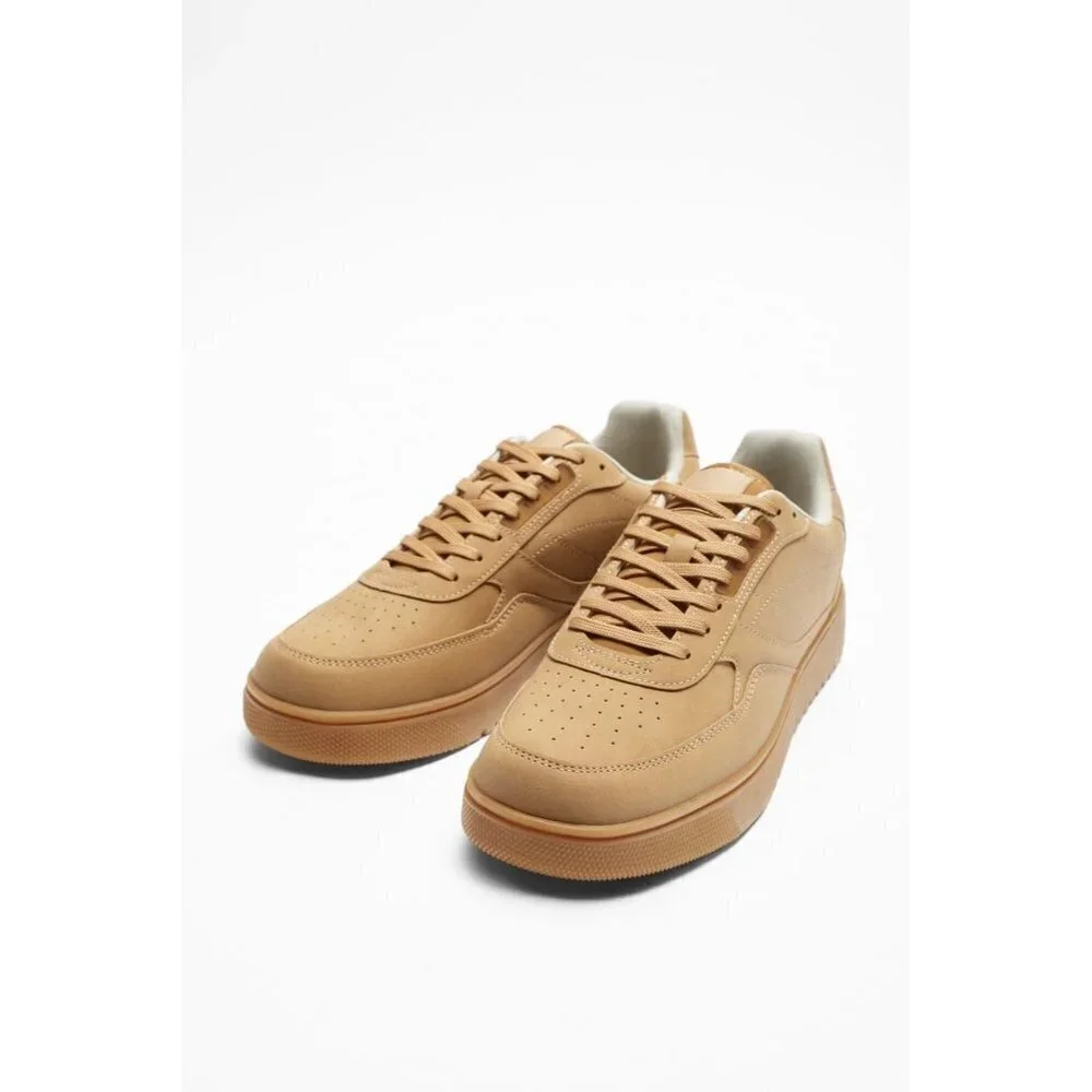 ZARA MONOCHROME TRAINERS BEIGE SIZE 14   2203/120